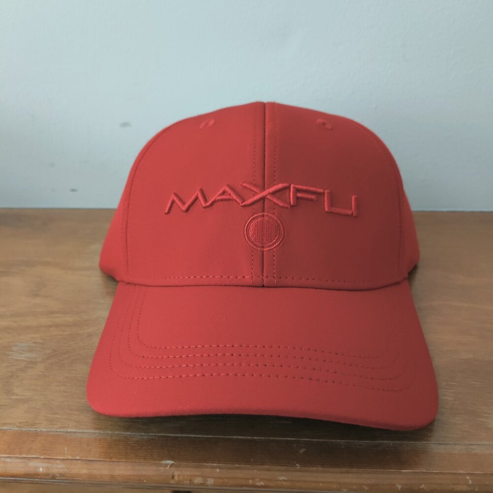 New Maxfli Tech 3D Red Golf Cap Hat Men's Unisex One Size Strapback